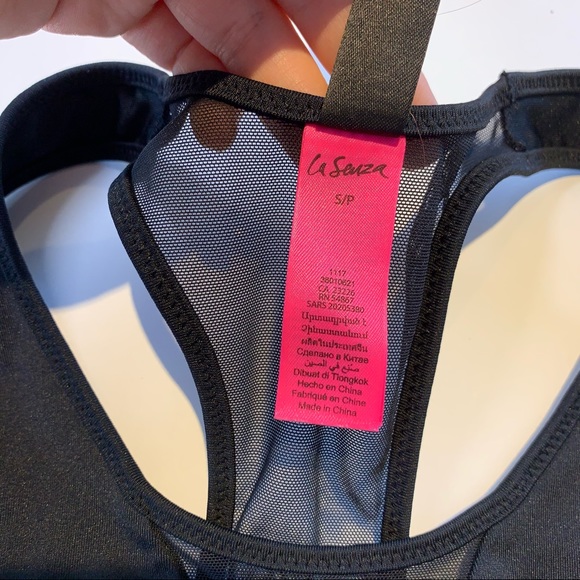 small La Senza black sports bra mesh detail - Picture 4 of 8